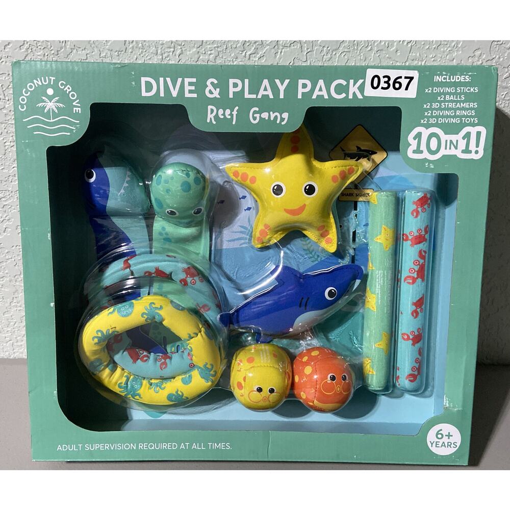 Coconut Grove Dive & Play Pack Reef Gang Pool Water Games Toys Diving Skills NEW